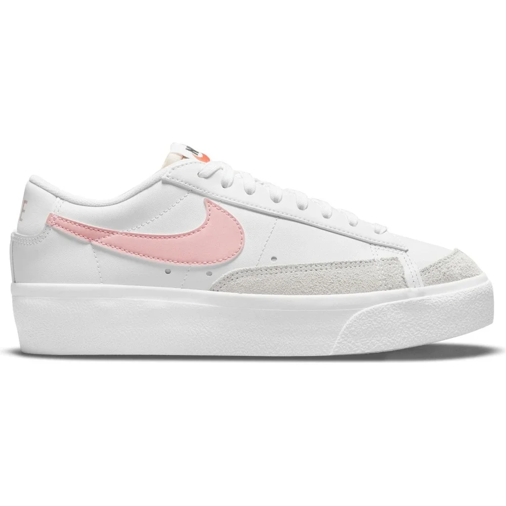 Nike Blazer Platform Low Womens 8.5 White Pink Glaze walking‎ shoes US Size